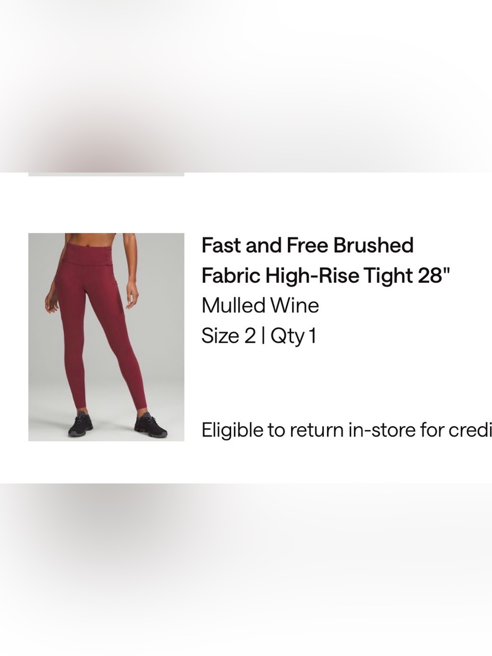 EUC Lululemon leggings - size 2